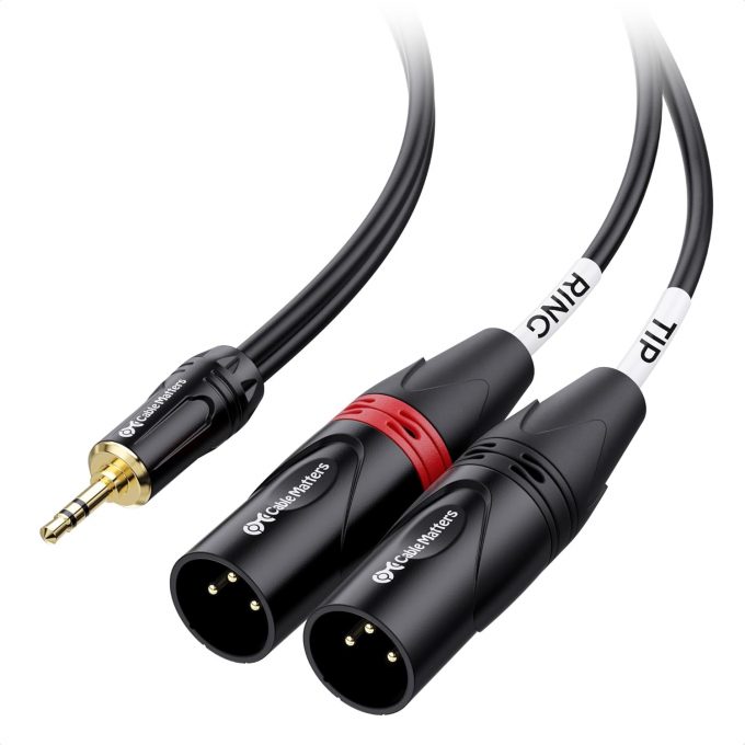 Twin XLR to 3.5mm Jack Cable